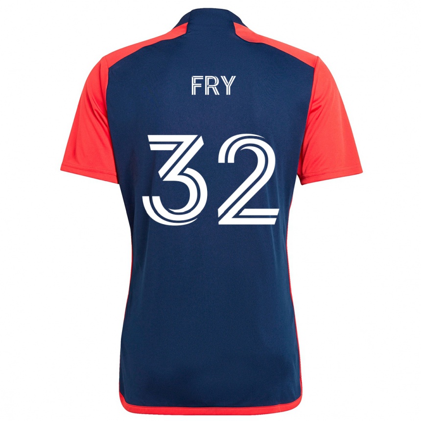 Vaikiškas Malcolm Fry #32 Mėlyna Raudona Namų Marškinėliai 2024/25 T-Shirt