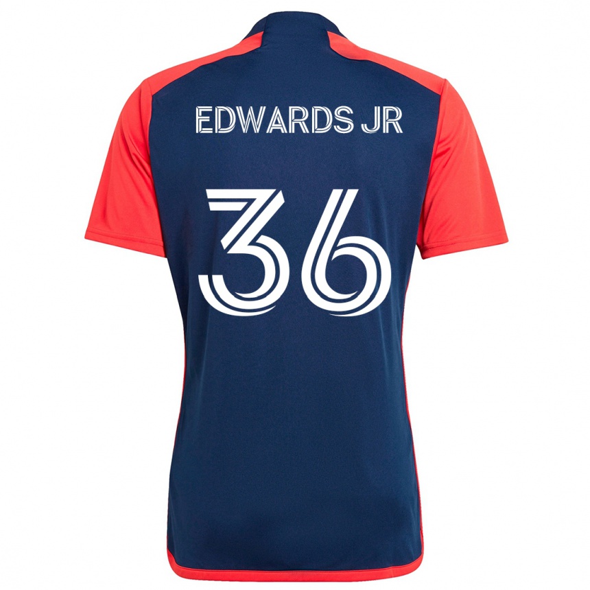 Vaikiškas Earl Edwards Jr. #36 Mėlyna Raudona Namų Marškinėliai 2024/25 T-Shirt