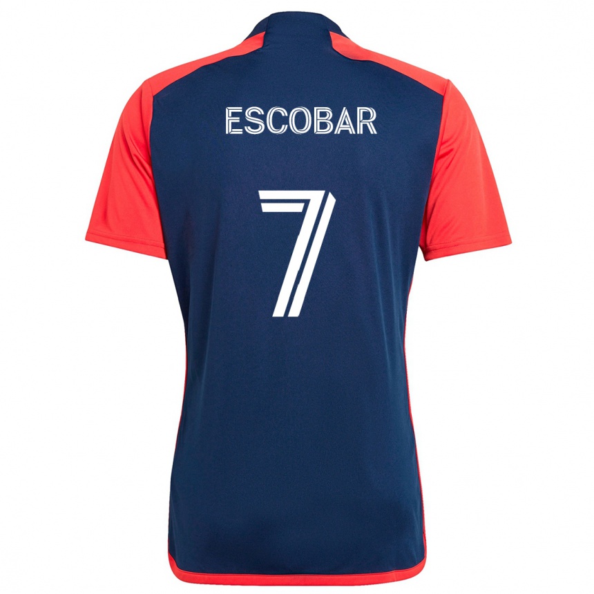 Vaikiškas Olger Escobar #7 Mėlyna Raudona Namų Marškinėliai 2024/25 T-Shirt