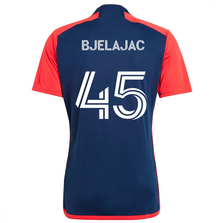 Vaikiškas Andrej Bjelajac #45 Mėlyna Raudona Namų Marškinėliai 2024/25 T-Shirt