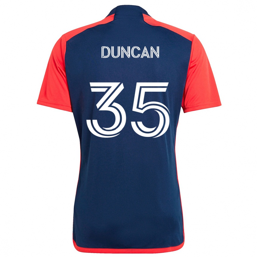 Vaikiškas Nakye Greenidge-Duncan #35 Mėlyna Raudona Namų Marškinėliai 2024/25 T-Shirt