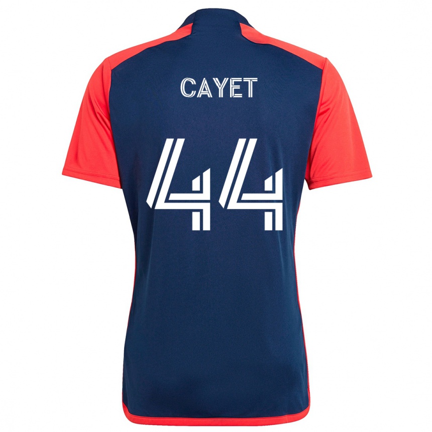 Vaikiškas Pierre Cayet #44 Mėlyna Raudona Namų Marškinėliai 2024/25 T-Shirt