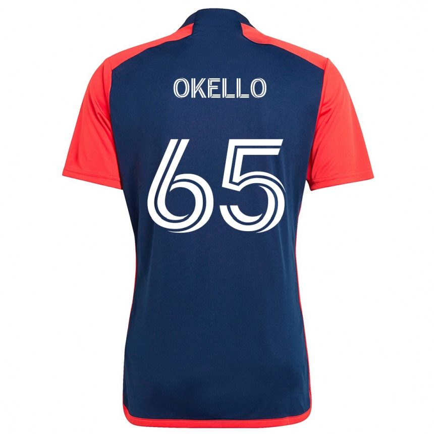 Vaikiškas Noble Okello #65 Mėlyna Raudona Namų Marškinėliai 2024/25 T-Shirt