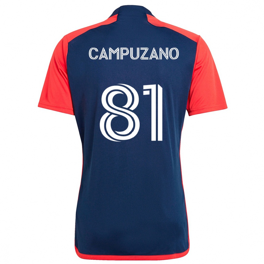 Vaikiškas Nico Campuzano #81 Mėlyna Raudona Namų Marškinėliai 2024/25 T-Shirt