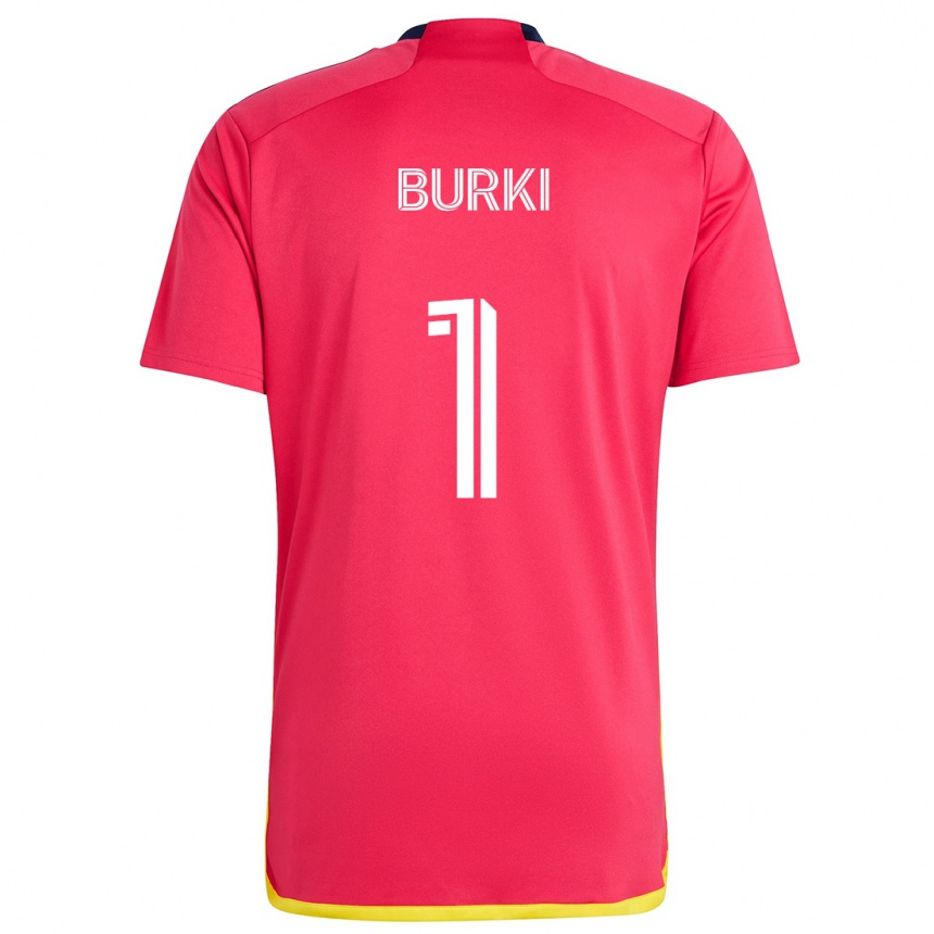 Vaikiškas Roman Bürki #1 Raudona Melyna Namų Marškinėliai 2024/25 T-Shirt