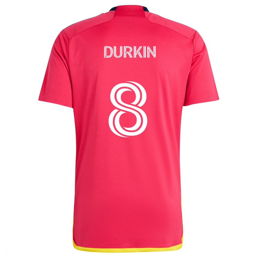 Vaikiškas Chris Durkin #8 Raudona Melyna Namų Marškinėliai 2024/25 T-Shirt