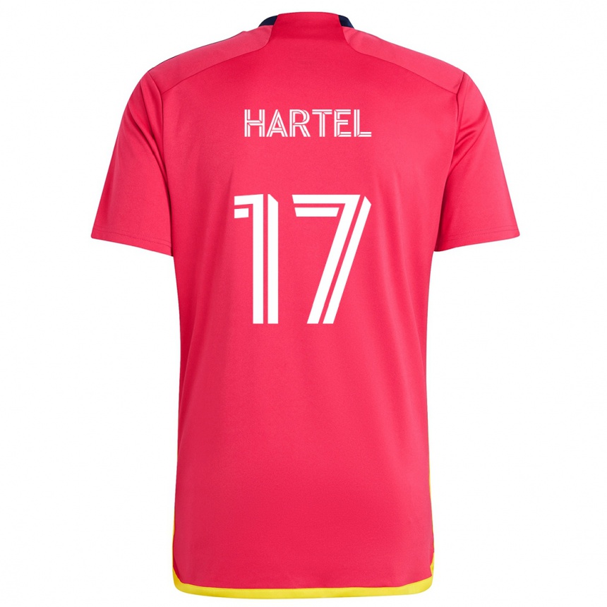 Vaikiškas Marcel Hartel #17 Raudona Melyna Namų Marškinėliai 2024/25 T-Shirt