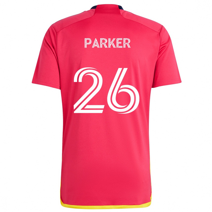 Vaikiškas Tim Parker #26 Raudona Melyna Namų Marškinėliai 2024/25 T-Shirt