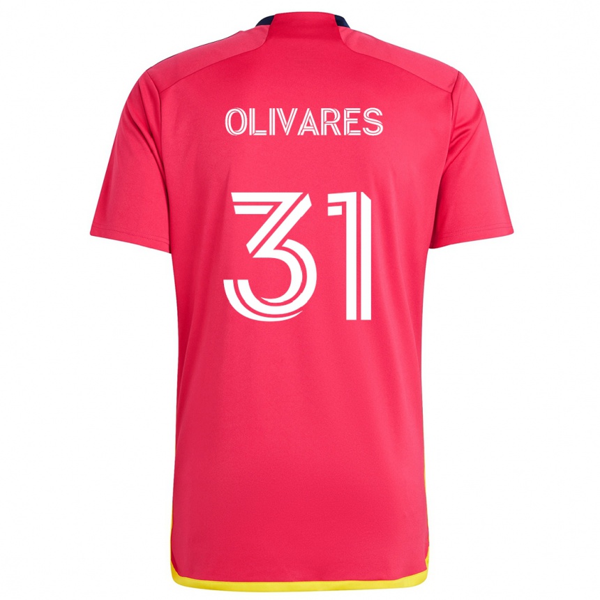 Vaikiškas Christian Olivares #31 Raudona Melyna Namų Marškinėliai 2024/25 T-Shirt