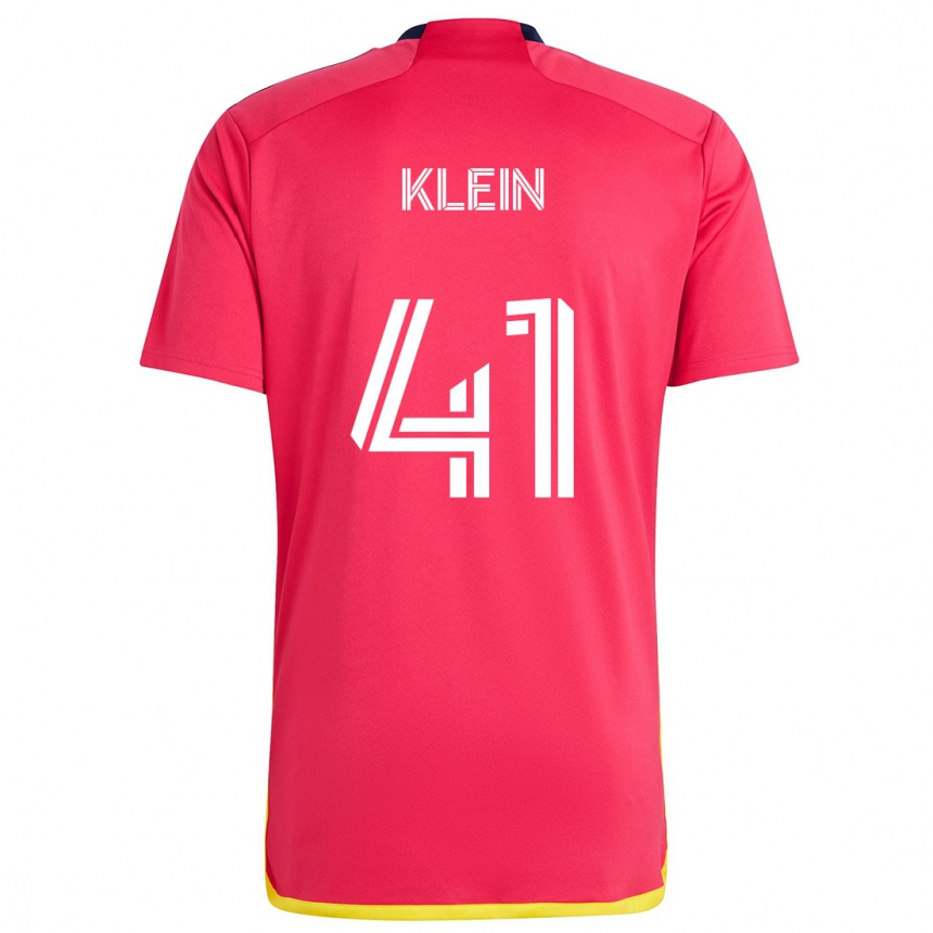 Vaikiškas Johnny Klein #41 Raudona Melyna Namų Marškinėliai 2024/25 T-Shirt