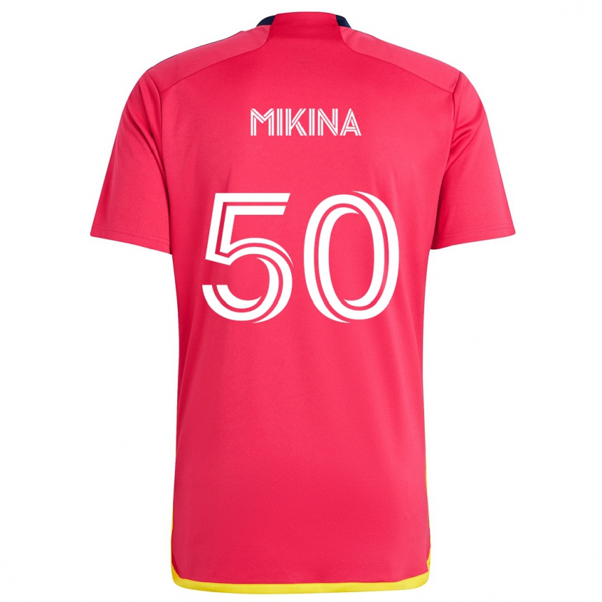 Vaikiškas Gabriel Mikina #50 Raudona Melyna Namų Marškinėliai 2024/25 T-Shirt