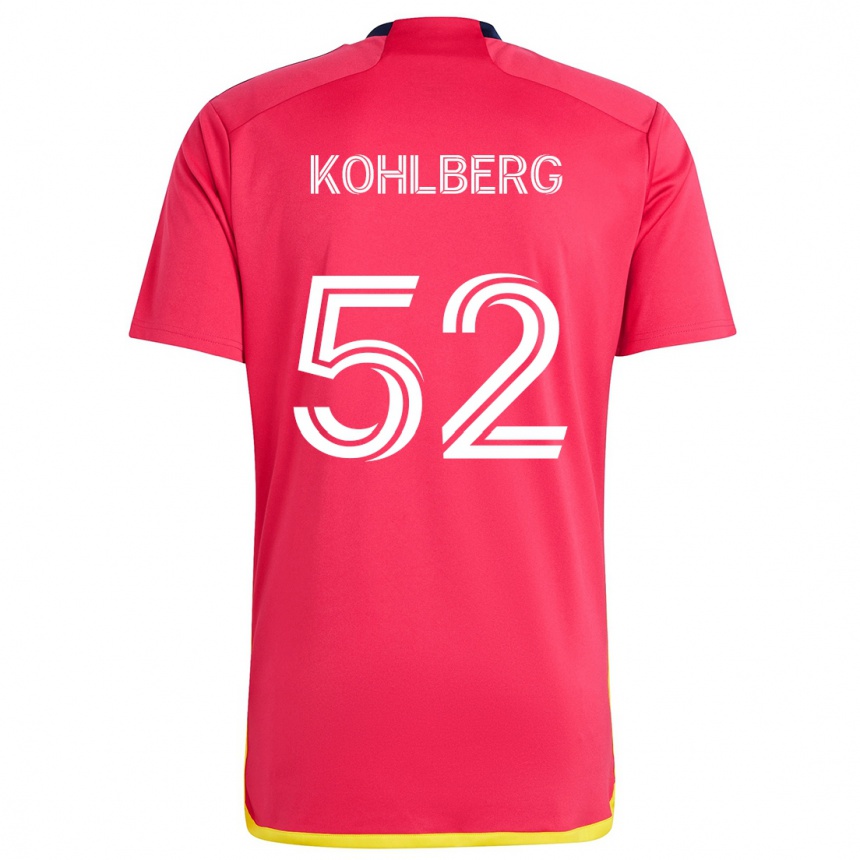 Vaikiškas Andrew Kohlberg #52 Raudona Melyna Namų Marškinėliai 2024/25 T-Shirt