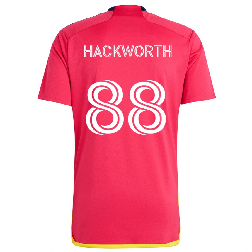 Vaikiškas Larsen Hackworth #88 Raudona Melyna Namų Marškinėliai 2024/25 T-Shirt