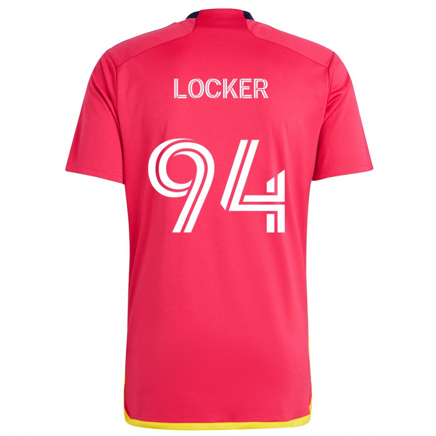 Vaikiškas Carson Locker #94 Raudona Melyna Namų Marškinėliai 2024/25 T-Shirt