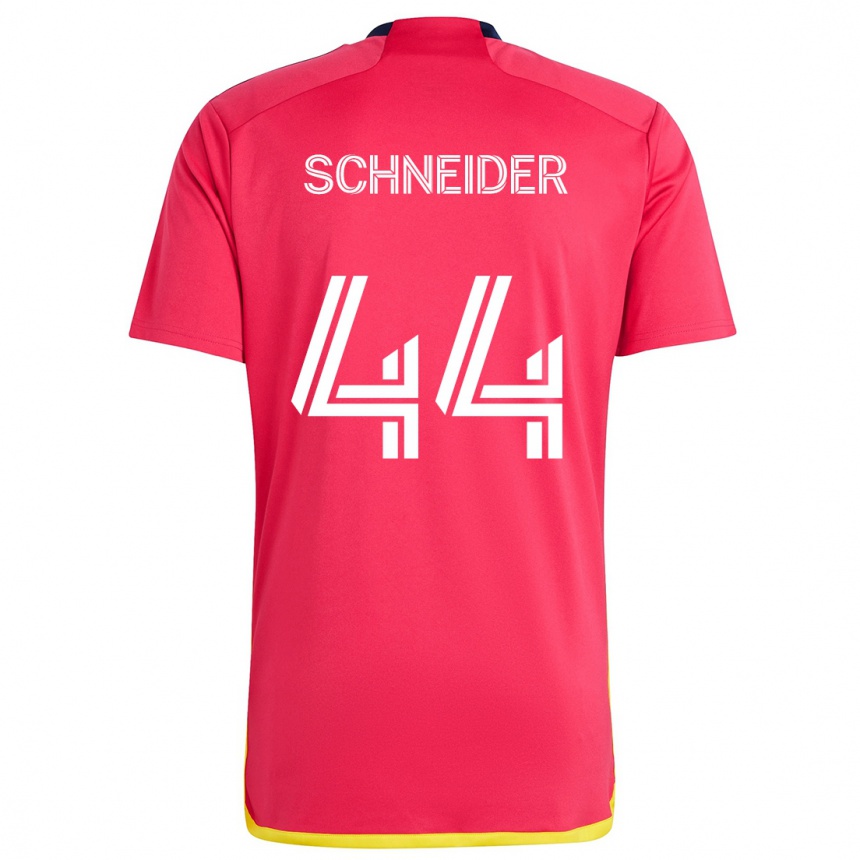 Vaikiškas Max Schneider #44 Raudona Melyna Namų Marškinėliai 2024/25 T-Shirt