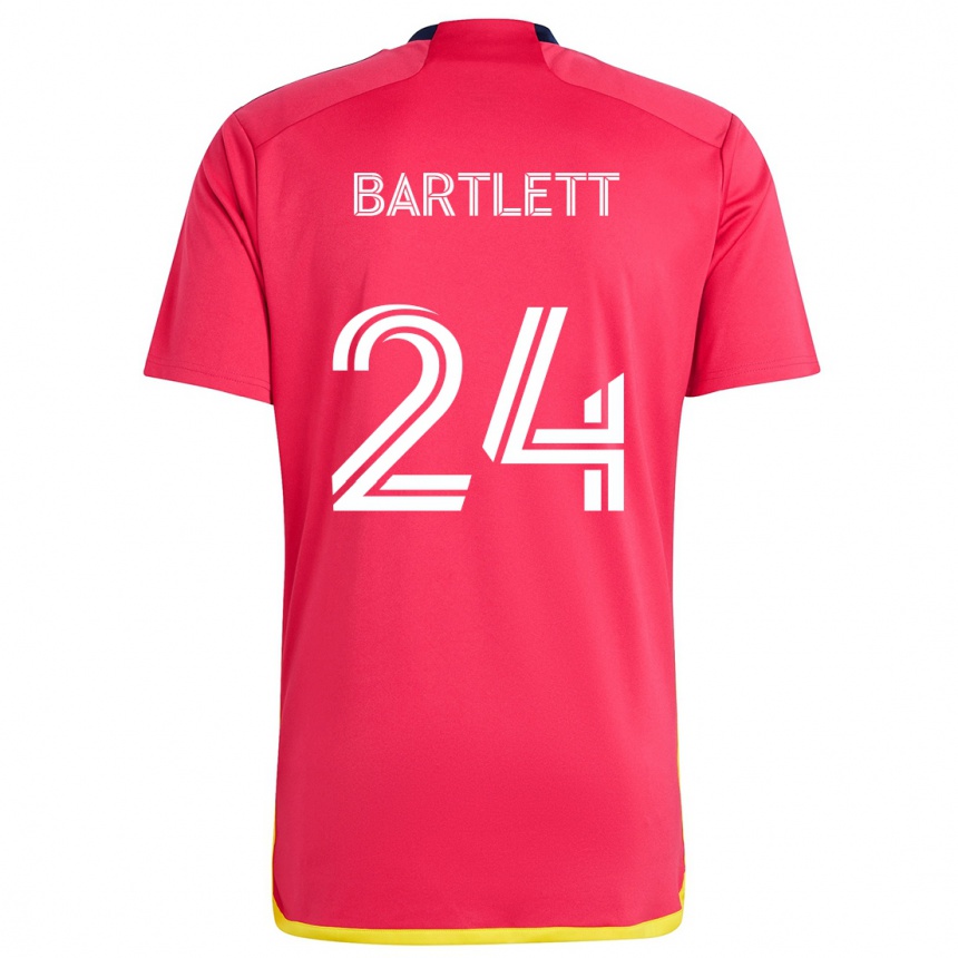 Vaikiškas Lucas Bartlett #24 Raudona Melyna Namų Marškinėliai 2024/25 T-Shirt