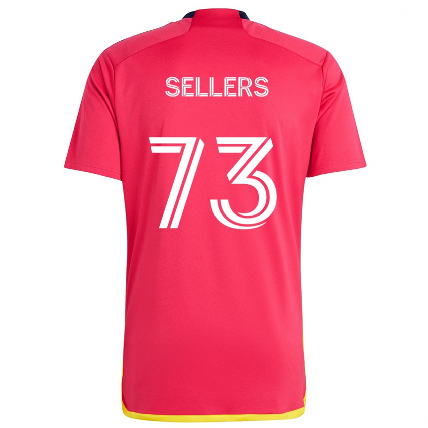 Vaikiškas Braydon Sellers #73 Raudona Melyna Namų Marškinėliai 2024/25 T-Shirt