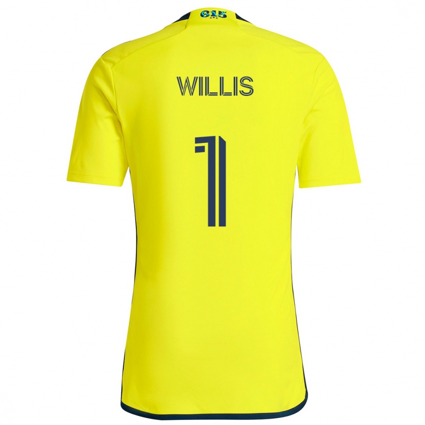 Vaikiškas Joe Willis #1 Geltona Mėlyna Namų Marškinėliai 2024/25 T-Shirt