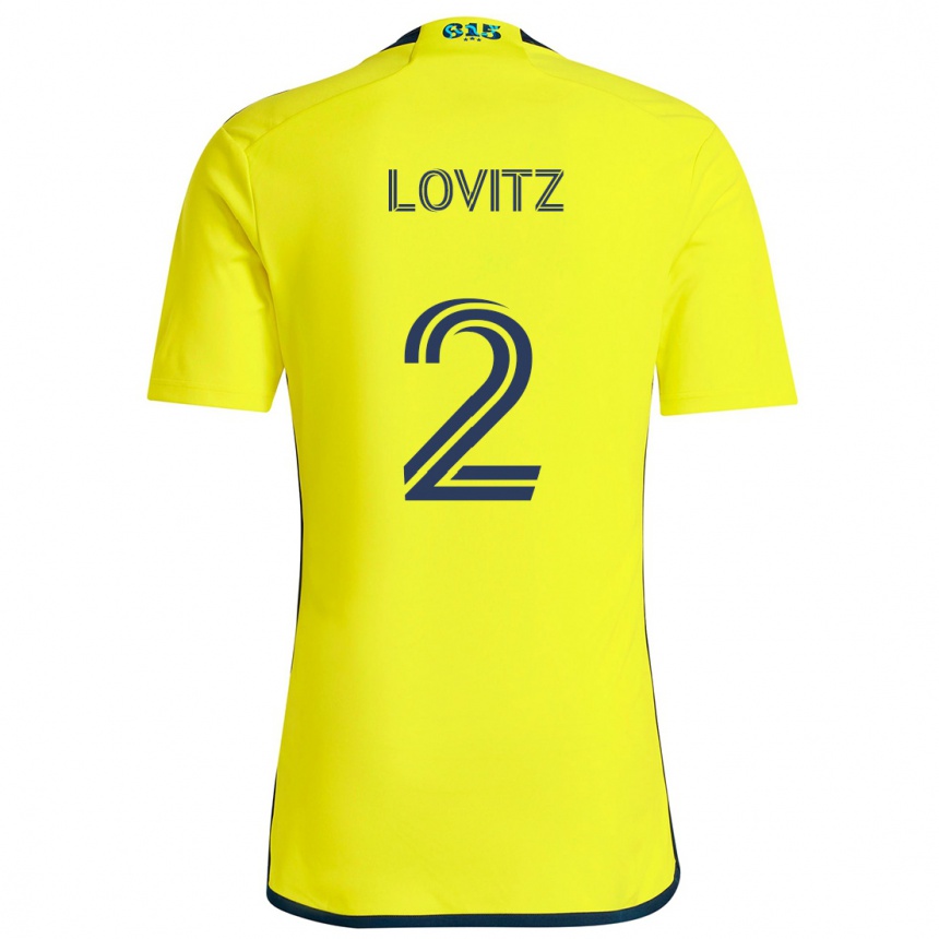 Vaikiškas Daniel Lovitz #2 Geltona Mėlyna Namų Marškinėliai 2024/25 T-Shirt