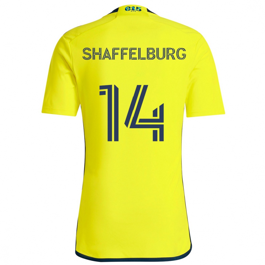 Vaikiškas Jacob Shaffelburg #14 Geltona Mėlyna Namų Marškinėliai 2024/25 T-Shirt