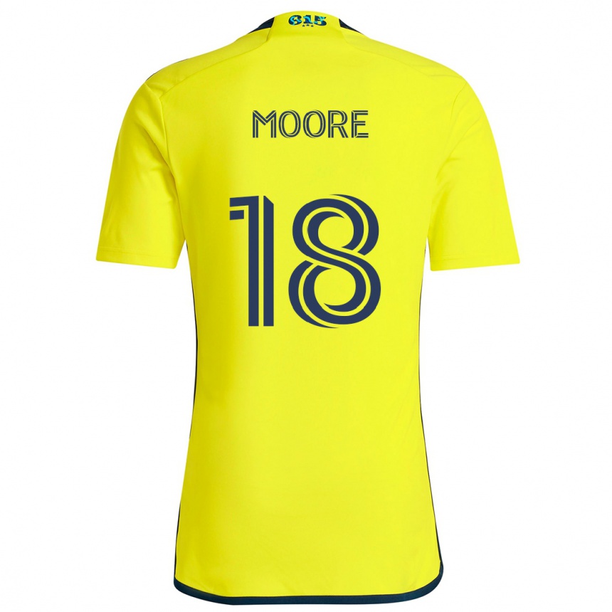 Vaikiškas Shaq Moore #18 Geltona Mėlyna Namų Marškinėliai 2024/25 T-Shirt