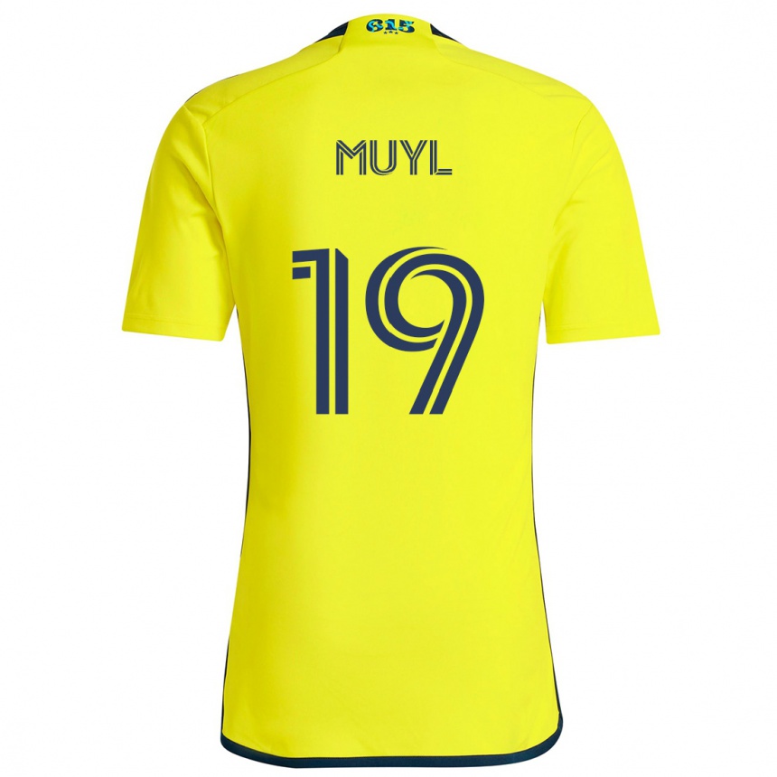 Vaikiškas Alex Muyl #19 Geltona Mėlyna Namų Marškinėliai 2024/25 T-Shirt