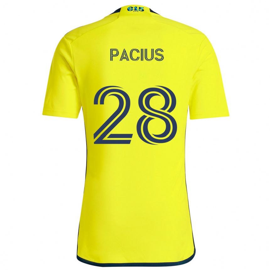 Vaikiškas Woobens Pacius #28 Geltona Mėlyna Namų Marškinėliai 2024/25 T-Shirt