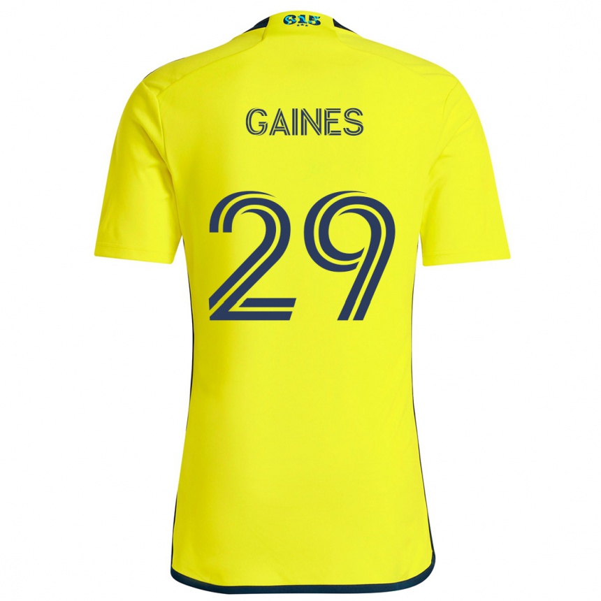 Vaikiškas Julian Gaines #29 Geltona Mėlyna Namų Marškinėliai 2024/25 T-Shirt