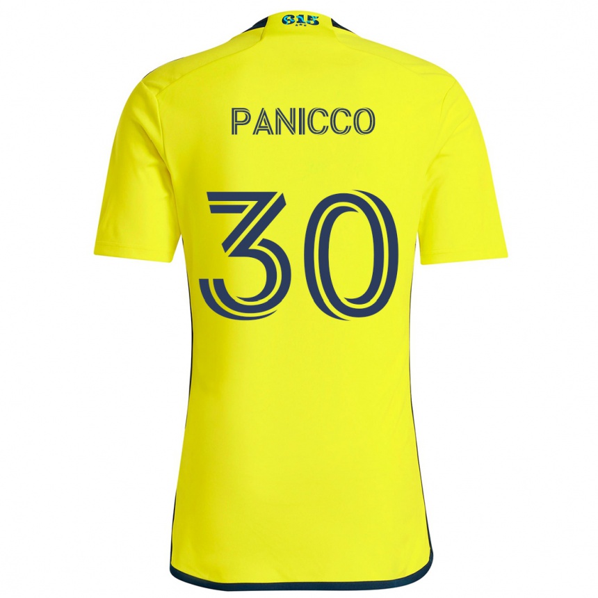 Vaikiškas Elliot Panicco #30 Geltona Mėlyna Namų Marškinėliai 2024/25 T-Shirt