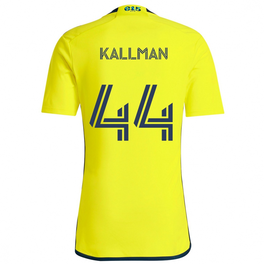 Vaikiškas Brent Kallman #44 Geltona Mėlyna Namų Marškinėliai 2024/25 T-Shirt