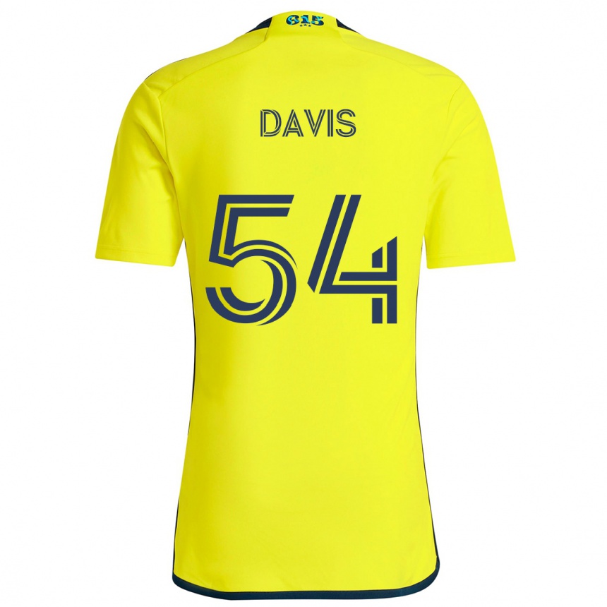 Vaikiškas Sean Davis #54 Geltona Mėlyna Namų Marškinėliai 2024/25 T-Shirt