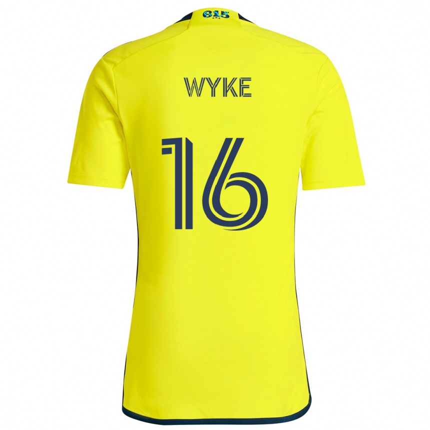 Vaikiškas Laurence Wyke #16 Geltona Mėlyna Namų Marškinėliai 2024/25 T-Shirt