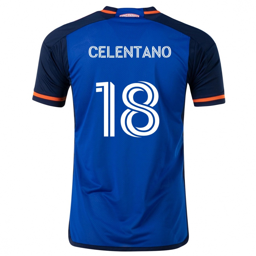 Vaikiškas Roman Celentano #18 Mėlyna Balta Namų Marškinėliai 2024/25 T-Shirt