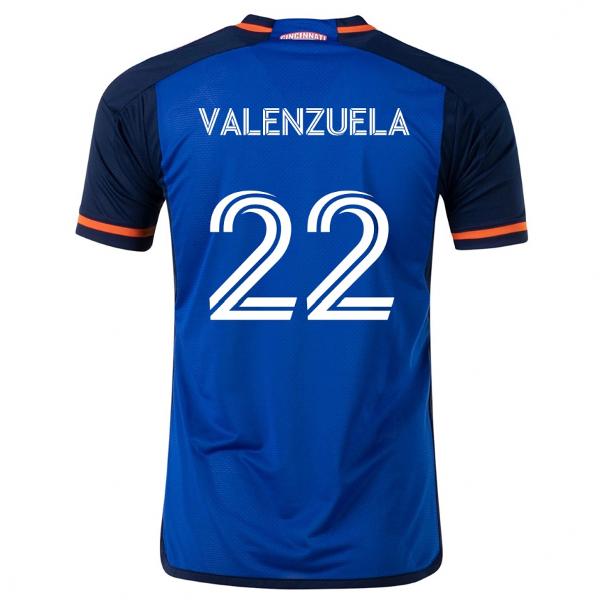 Vaikiškas Gerardo Valenzuela #22 Mėlyna Balta Namų Marškinėliai 2024/25 T-Shirt