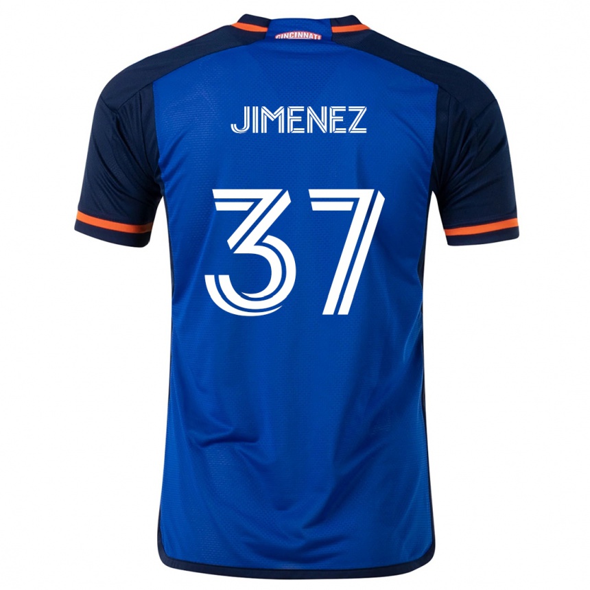 Vaikiškas Stiven Jimenez #37 Mėlyna Balta Namų Marškinėliai 2024/25 T-Shirt