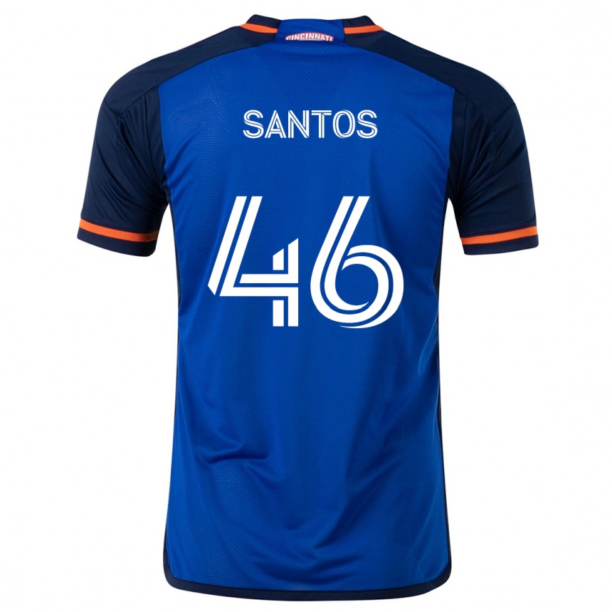 Vaikiškas Guilherme Santos #46 Mėlyna Balta Namų Marškinėliai 2024/25 T-Shirt