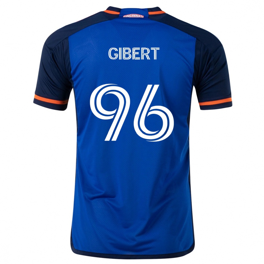 Vaikiškas Gaël Gibert #96 Mėlyna Balta Namų Marškinėliai 2024/25 T-Shirt