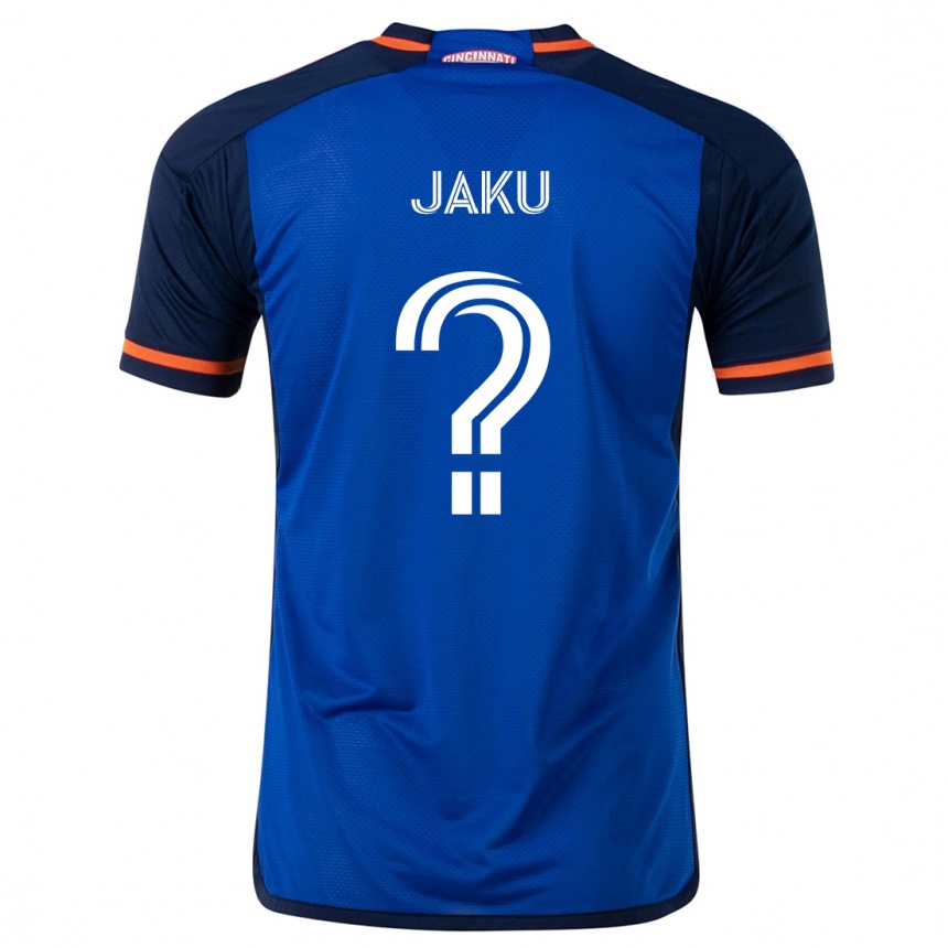 Vaikiškas John Jaku #0 Mėlyna Balta Namų Marškinėliai 2024/25 T-Shirt