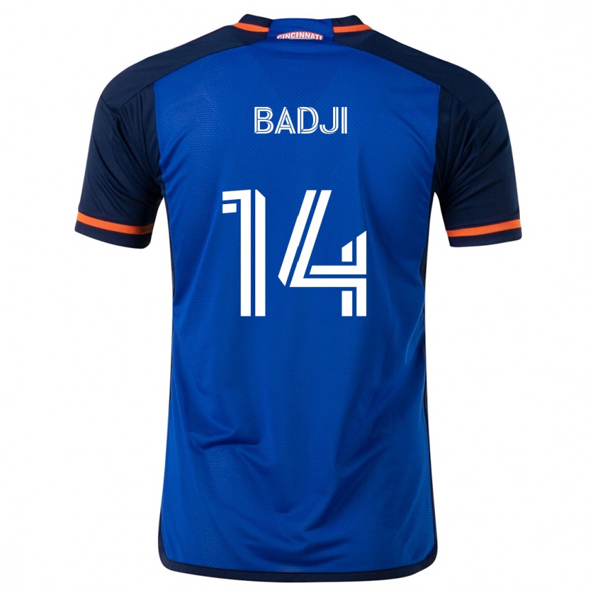 Vaikiškas Dominique Badji #14 Mėlyna Balta Namų Marškinėliai 2024/25 T-Shirt