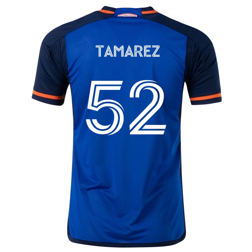 Vaikiškas Lucas Tamarez #52 Mėlyna Balta Namų Marškinėliai 2024/25 T-Shirt