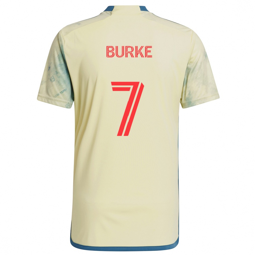 Vaikiškas Cory Burke #7 Geltona Raudona Mėlyna Namų Marškinėliai 2024/25 T-Shirt