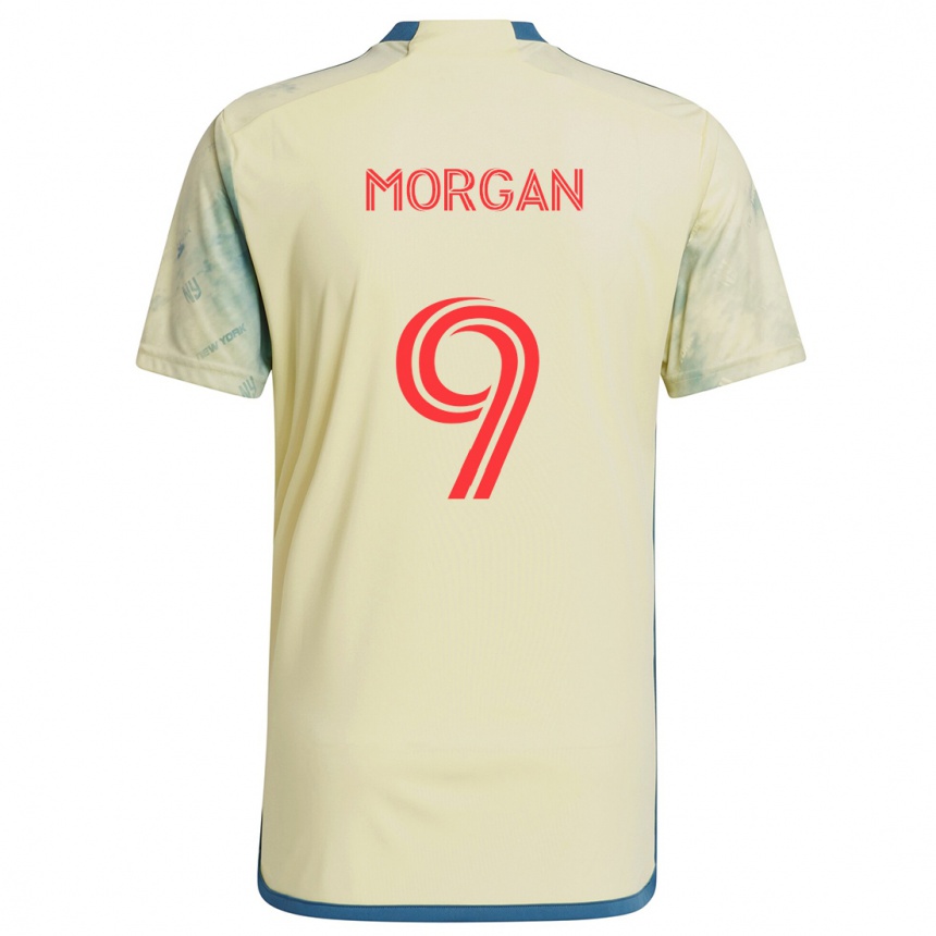 Vaikiškas Lewis Morgan #9 Geltona Raudona Mėlyna Namų Marškinėliai 2024/25 T-Shirt