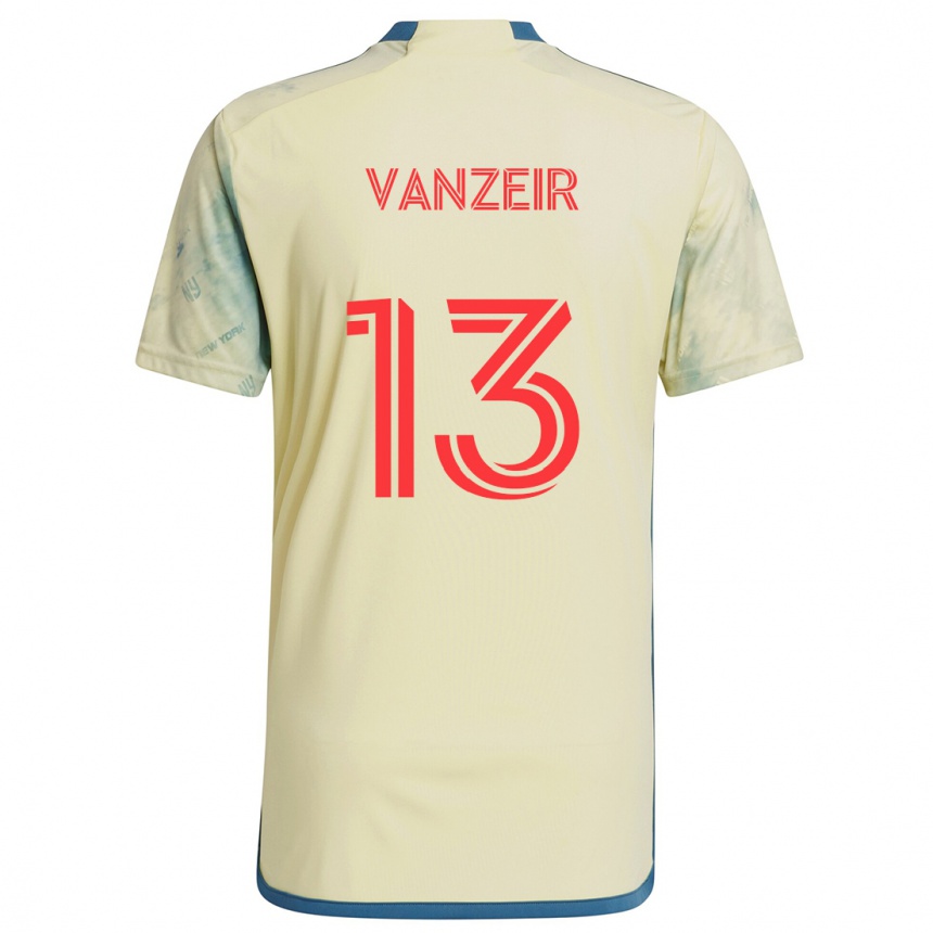 Vaikiškas Dante Vanzeir #13 Geltona Raudona Mėlyna Namų Marškinėliai 2024/25 T-Shirt