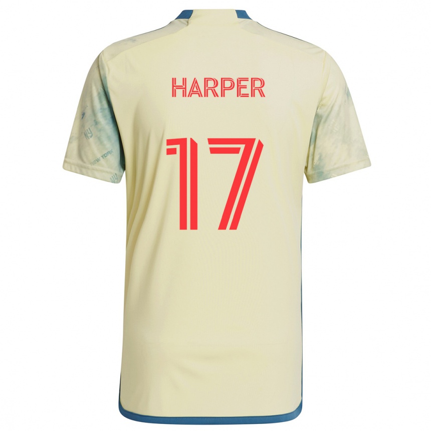 Vaikiškas Cameron Harper #17 Geltona Raudona Mėlyna Namų Marškinėliai 2024/25 T-Shirt