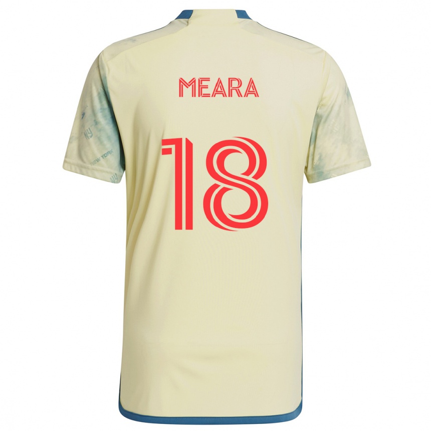 Vaikiškas Ryan Meara #18 Geltona Raudona Mėlyna Namų Marškinėliai 2024/25 T-Shirt