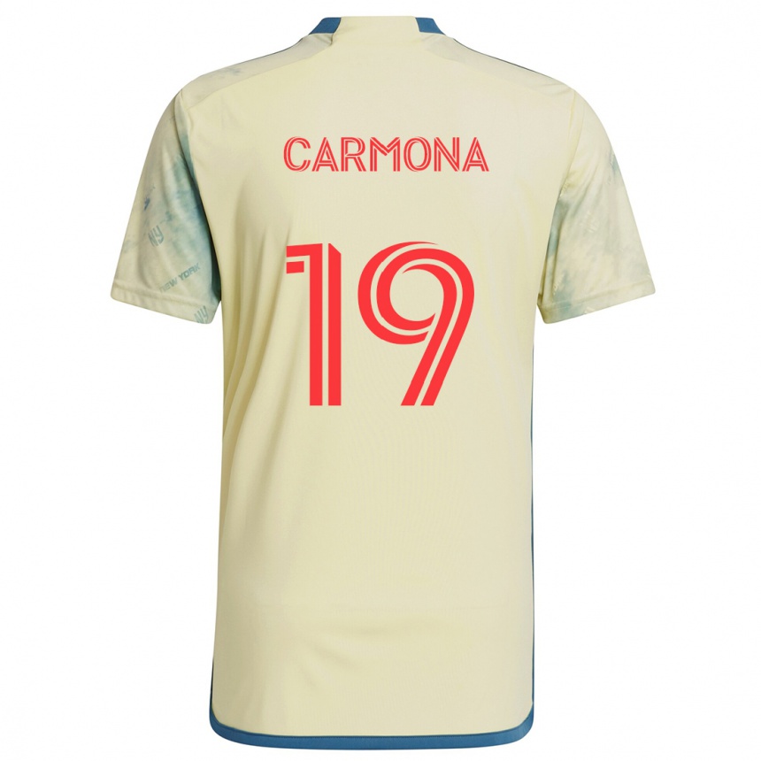 Vaikiškas Wikelman Carmona #19 Geltona Raudona Mėlyna Namų Marškinėliai 2024/25 T-Shirt