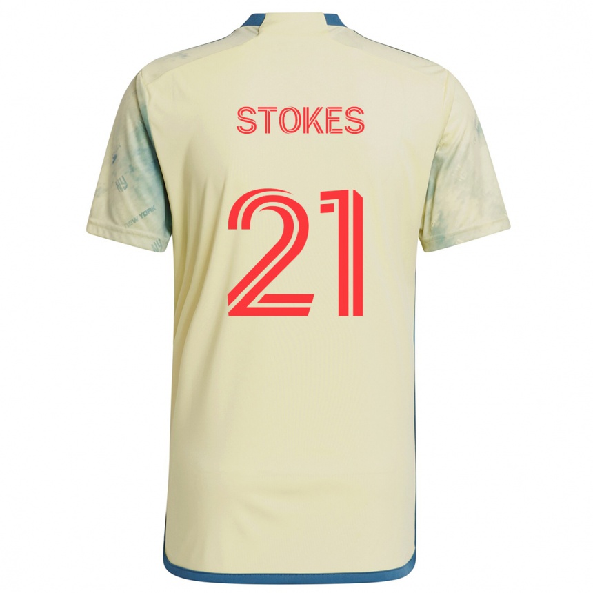 Vaikiškas Aidan Stokes #21 Geltona Raudona Mėlyna Namų Marškinėliai 2024/25 T-Shirt