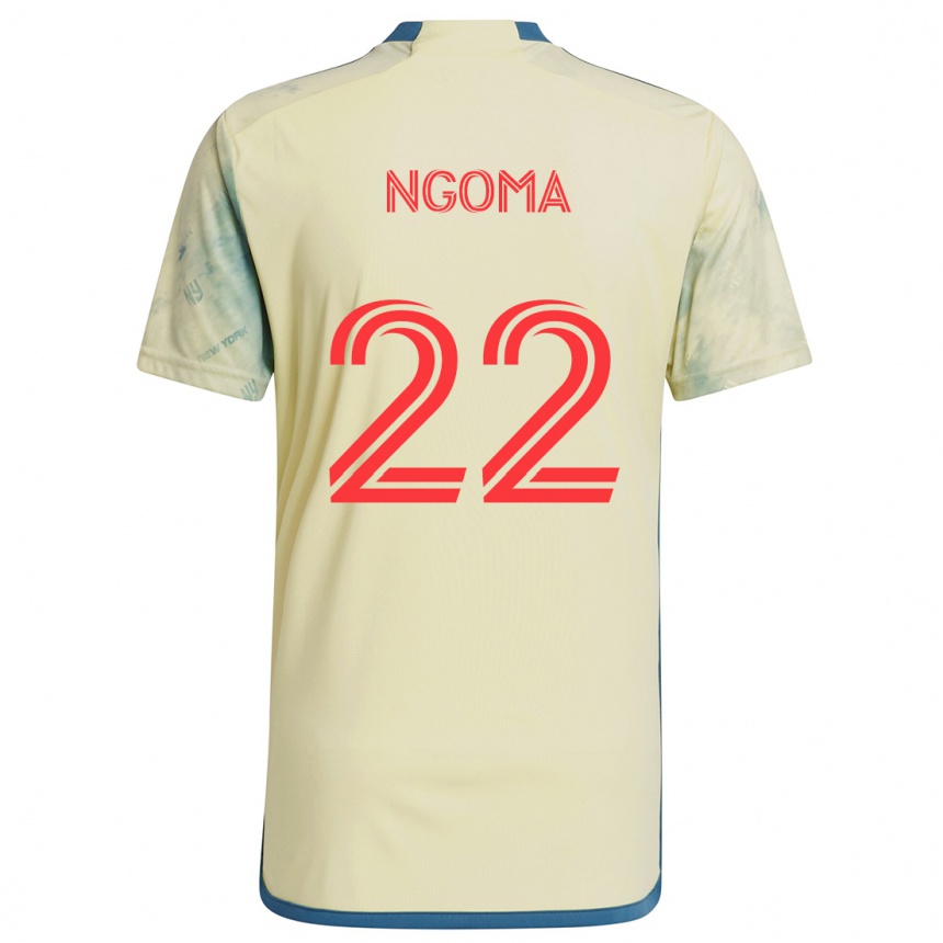 Vaikiškas Serge Ngoma #22 Geltona Raudona Mėlyna Namų Marškinėliai 2024/25 T-Shirt