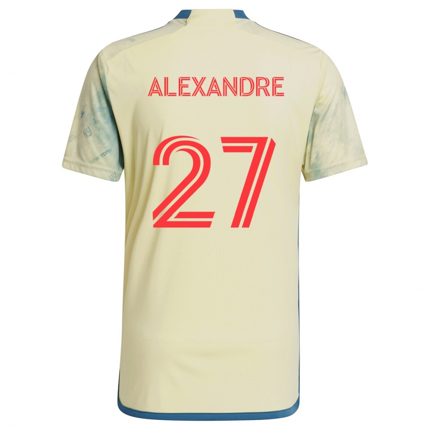 Vaikiškas Davi Alexandre #27 Geltona Raudona Mėlyna Namų Marškinėliai 2024/25 T-Shirt