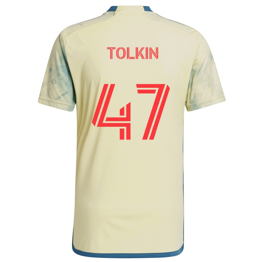 Vaikiškas John Tolkin #47 Geltona Raudona Mėlyna Namų Marškinėliai 2024/25 T-Shirt